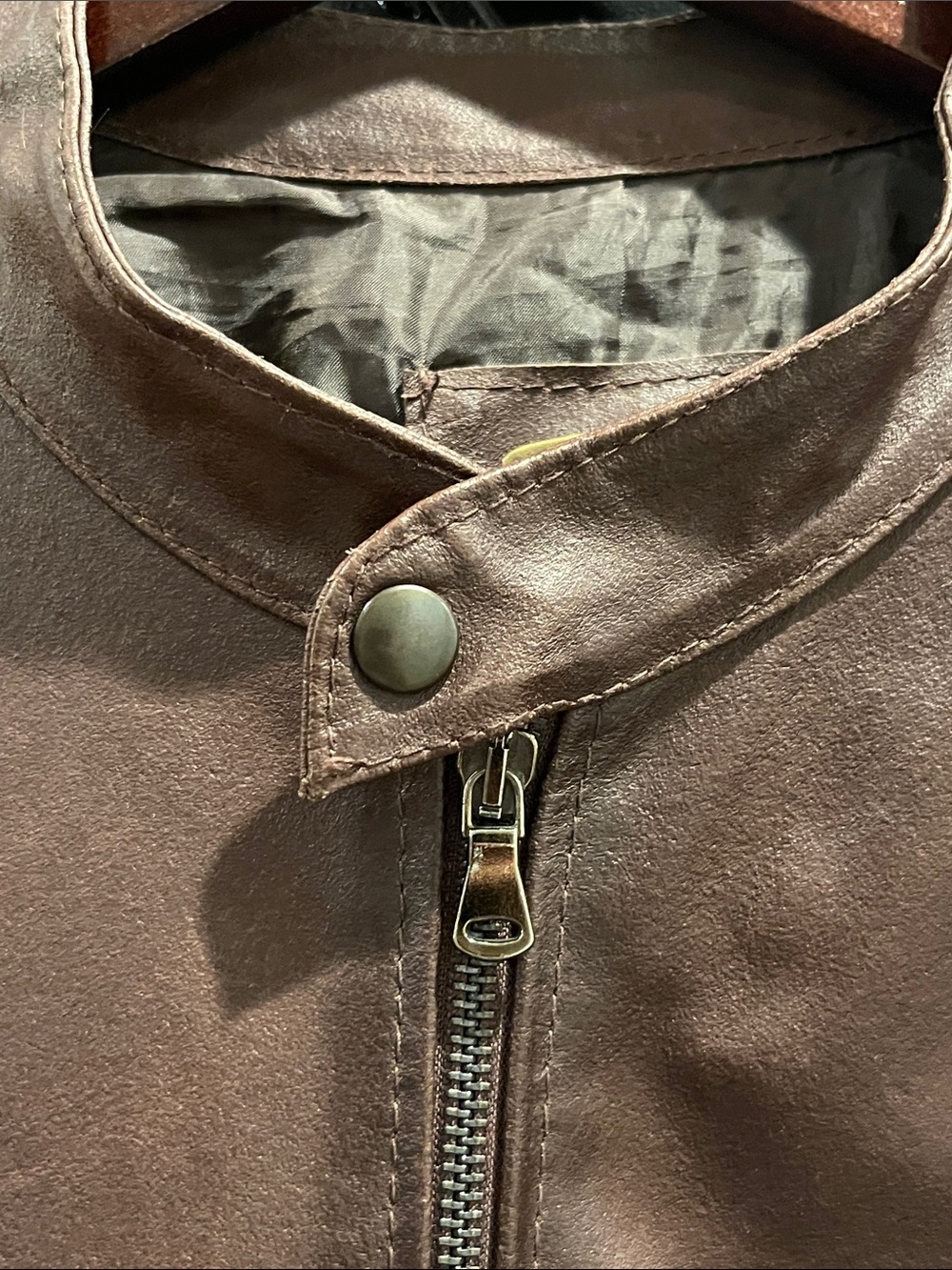 Italian Leather Racer Jacket - Picture 3 of 8